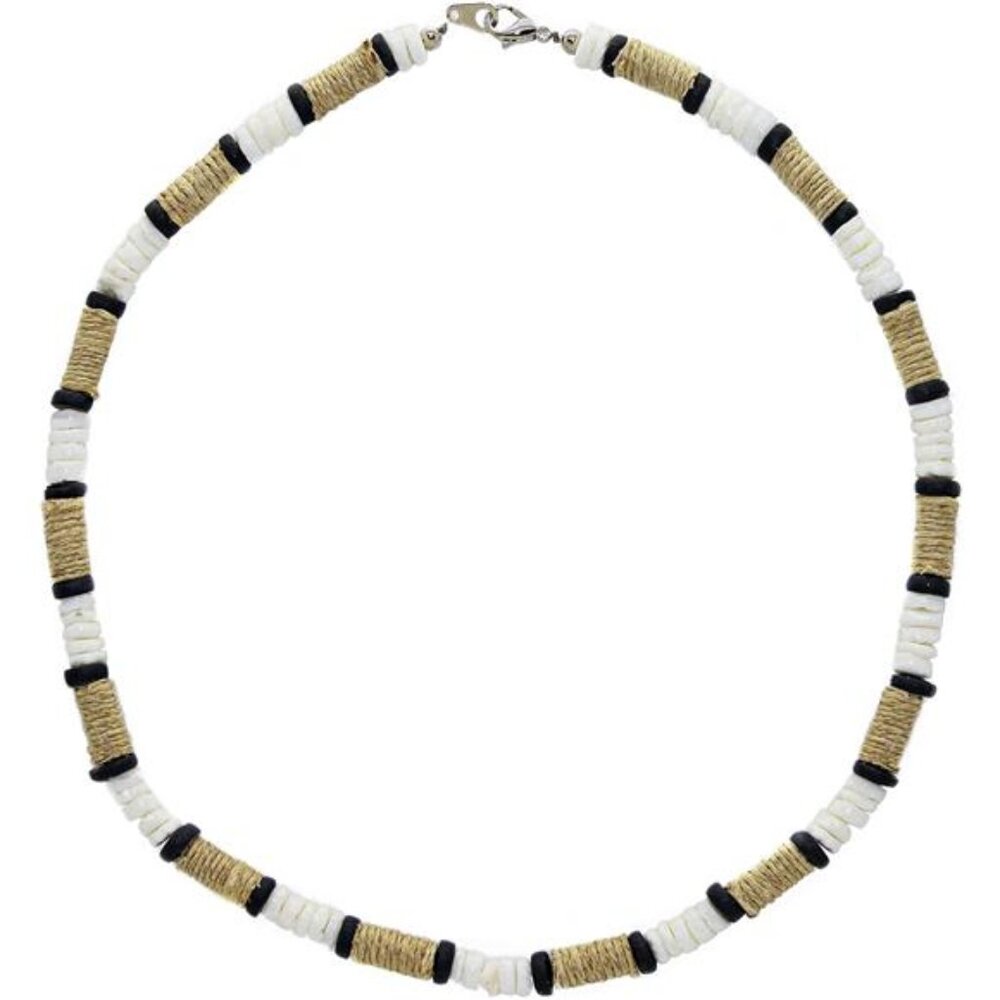 White Puka Shell Necklace for Men, Seashell Necklaces with Clam Chip Trendy